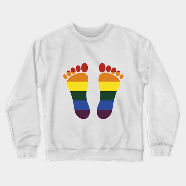 Feet silhouette LGBT colors Crewneck Sweatshirt by GoshaDron